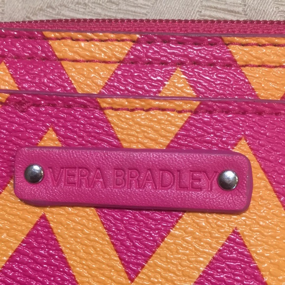 Vera Bradley Pink Slim Coin/Card Clip Purse - Picture 12 of 15